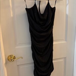 Windsor Black Glitter Mini Dress